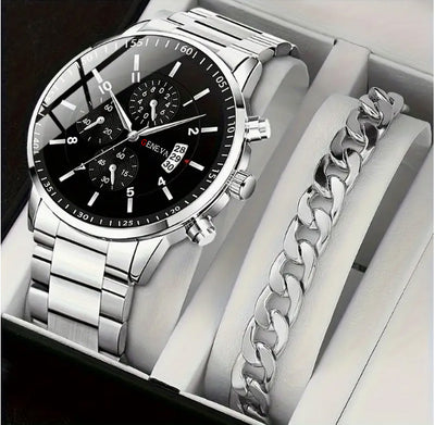 Fashion Temperament Men's Steel Strap Watch